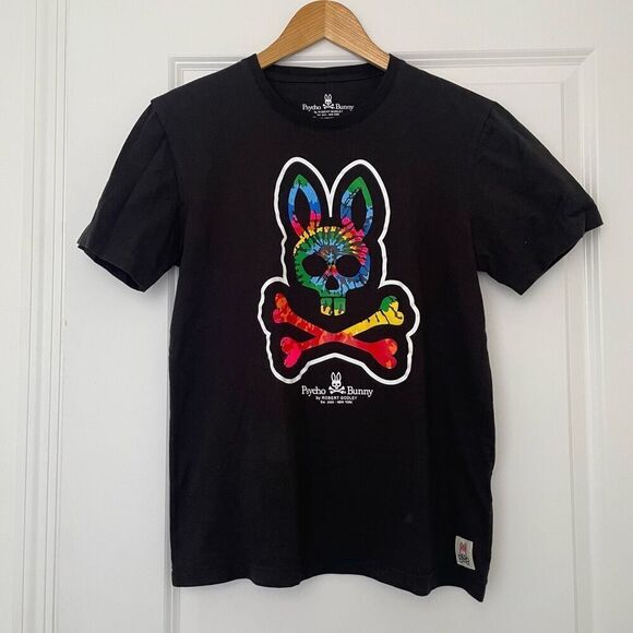 Psycho Bunny Tie-Dyed Logo Graphic Tee Size 5 - Picture 1 of 6